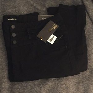 Charlotte Russe High Waisted Black Skinny Jeans